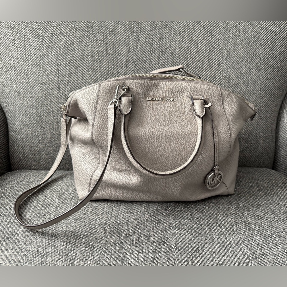 Michael Kors Gray purse with shoulder strap